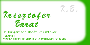 krisztofer barat business card