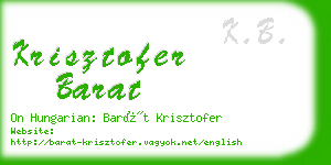 krisztofer barat business card